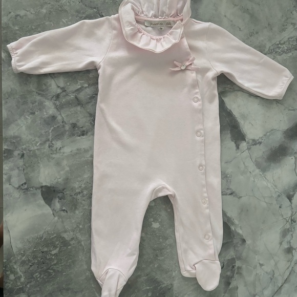 Pureté Du… Bébé Baby girls pink cotton babygrow - Picture 2 of 2